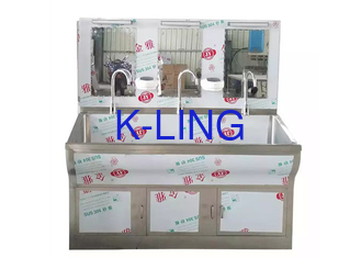 Évier de lavage de main d'hôpital médical de panneau arrière élevé d'équipements de pièce propre de SUS304 316L
