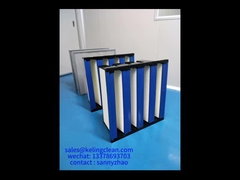 Filtre en plastique à cadre V pour la filtration des salles blanches et les performances dans les environnements industriels