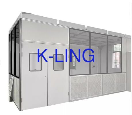 Salle blanche modulaire avec classement de purification ISO5/ISO6/ISO7/ISO8, filtre HEPA et préfiltre de filtration de l'air et installation modulaire