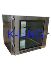 Fenêtre adaptée aux besoins du client de transfert de Cleanroom d'acier inoxydable pour le laboratoire
