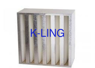 Haut filtre de banque des filtres à air V de la CAHT de contrat de circulation d'air avec le cadre de fer galvanisé