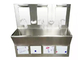 Évier de lavage de main d'hôpital médical de panneau arrière élevé d'équipements de pièce propre de SUS304 316L