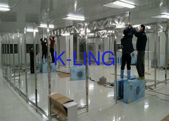 Chambre blanche à paroi douce en alliage d'aluminium avec grade de filtre H13-H14 et contrôle de la température de 20 à 25 °C