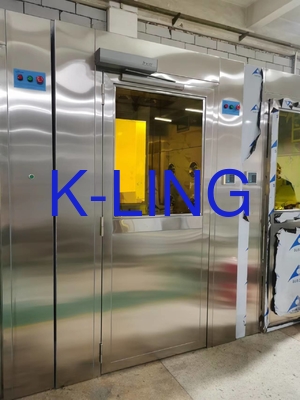 Tunnel de douche d'air de salle blanche en acier inoxydable avec filtre HEPA mini-pliés