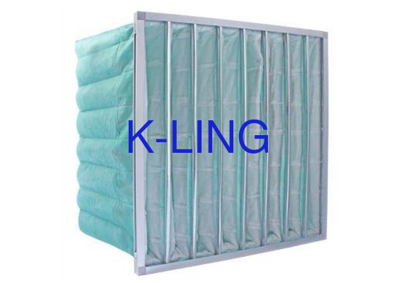 Filtre à poche en fibres synthétiques résistant à l'humidité avec cadre en alliage d'aluminium