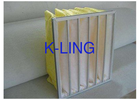 Filtre à air de poche avec résistance à l'humidité en fibres synthétiques basse pression initiale
