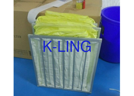 Filtre à air de poche avec résistance à l'humidité en fibres synthétiques basse pression initiale