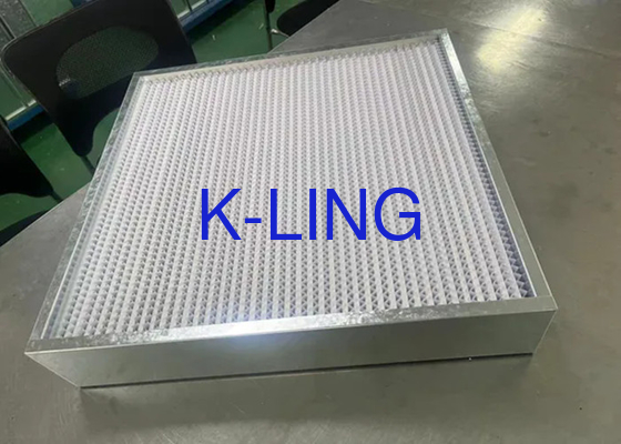Résistance aux températures élevées Filtre à air ULPA et supports en fibre de verre ultrafin Température maximale de fonctionnement 200°C