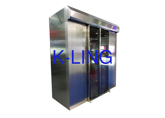 Douche à air de salle blanche de classe 100 avec contrôle PLC et construction en acier inoxydable SUS304 pour marchandise