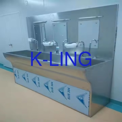 Évier de lavage médical de taille extérieure 1175*875*350mm avec niveau de purification et capacité personnalisable