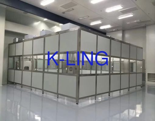 Système de salle blanche modulaire avec filtre HEPA @ 0,3UM à 99,99%, taille personnalisée et classement de purification ISO5/6/7/8
