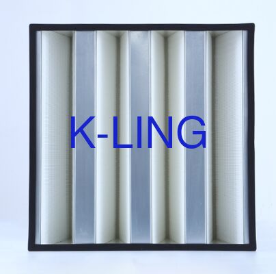 Filtre d'air HEPA mini-plaqué avec une distribution uniforme du débit d'air, une inerté chimique et une grande capacité de retenue de poussière pour la filtration des terminaux des salles blanches