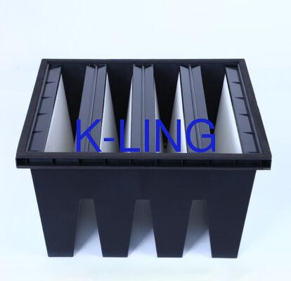 Filtre HEPA mini-plaqué à résistance inférieure V-CELL avec cadre ABS pour la gestion de l'air industriel