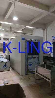 Taille personnalisable Tunnel de douche d'air de salle blanche en acier inoxydable avec flux d'air à grande vitesse pour une entrée à grande échelle