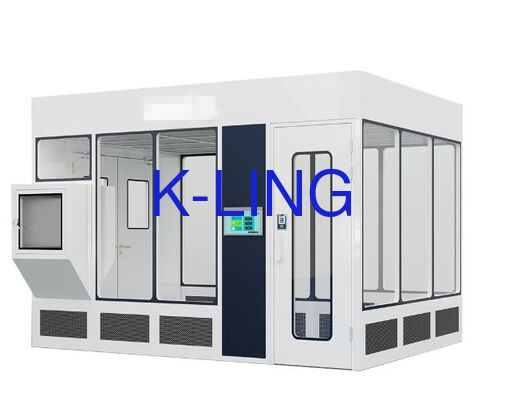 Mur coupe-feu résistant au feu avec fenêtre transparente et salle blanche modulaire de purification ISO5-ISO8