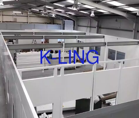 Salle blanche modulaire ISO 5 Classe 100 avec filtre HEPA et préfiltre et panneau sandwich en laine de roche magnésium-verre pour la microélectronique