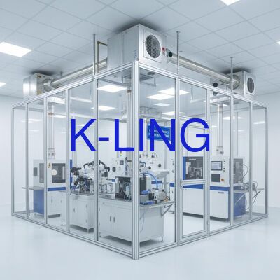 Salle blanche modulaire avec classement de purification ISO5/ISO6/ISO7/ISO8, filtre HEPA et préfiltre de filtration de l'air et installation modulaire