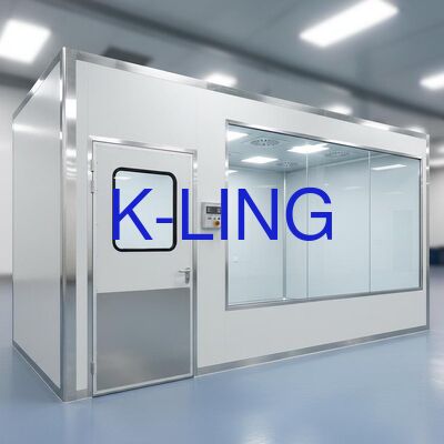 Salle blanche modulaire avec filtres HEPA/ULPA 99,995% @ 0,3 µm, unité de filtration par ventilateur 1175x1175x350mm, et classification ISO7