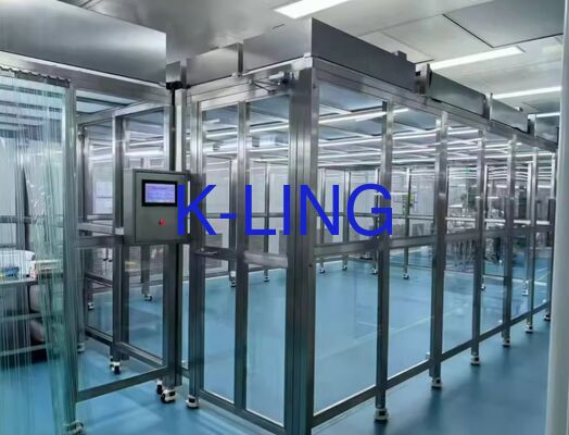 PVC Vinyl Floor Modular Cleanroom With Integrated Ceiling HEPA Filters Easy To Clean And Maintain Modular Cleanroom Space