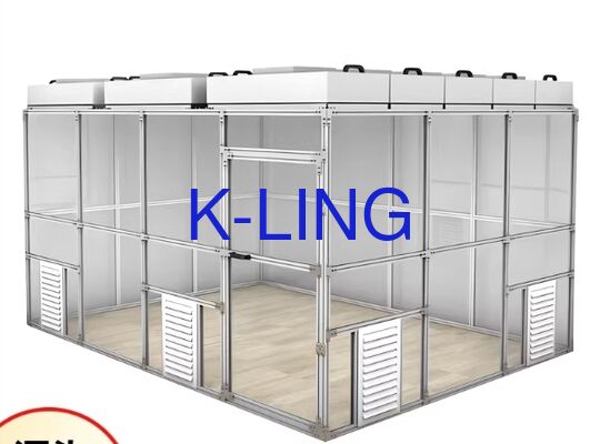 Salle Blanche Modulaire d'Usine de Fabrication avec Filtre HEPA Efficacité 99,999 % à 0,3 µm et Système CVC Conforme Garantissant des Normes d'Air Strictes