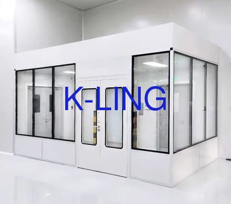 Plus de 350 Lux Salle blanche modulaire incorporant PVC ou alliage d'aluminium Matériau de sol de classe 100 1000 10000 Rang de purification optimisé pour l'assemblage électronique