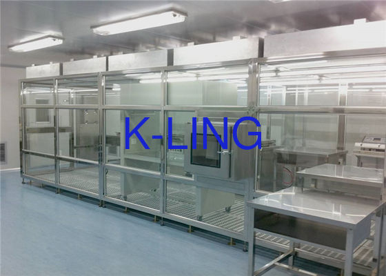 Salle blanche à parois souples sans poussière de classe 100 000 avec FFU pour solutions de salle blanche modulaires