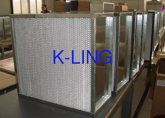 La boîte de capacité élevée de l'efficacité H14 dénomment le filtre à air de Hepa avec le bardeau