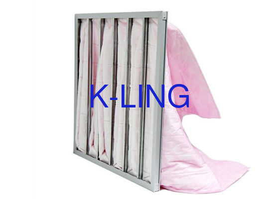 Sac moyen de filtre à air de poche de l'efficacité F5-F9 avec la fibre synthétique