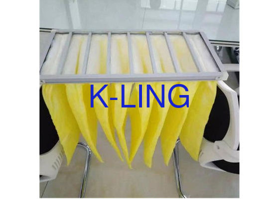 Filtre à poche à 80% d'humidité avec cadre en alliage d'aluminium et fibre synthétique