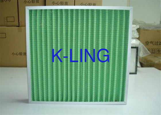 Filtre à air à panneau plissé de qualité préfiltre avec filets de protection galvanisés