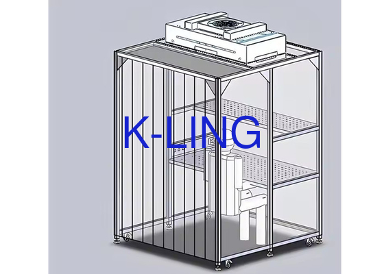 Salle blanche modulaire personnalisée Salle blanche à paroi douce avec éclairage LED et contrôle PLC