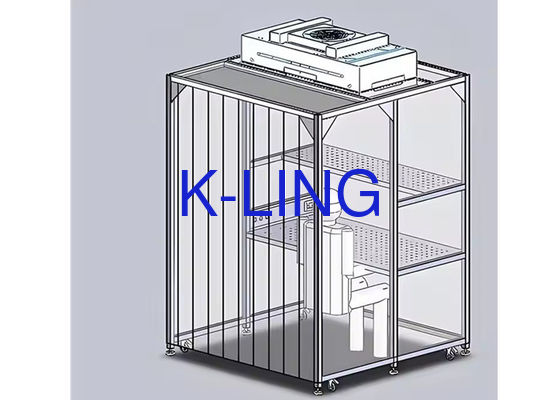 Salle blanche à paroi douce personnalisée avec commande PLC d'éclairage LED et flux d'air réglable