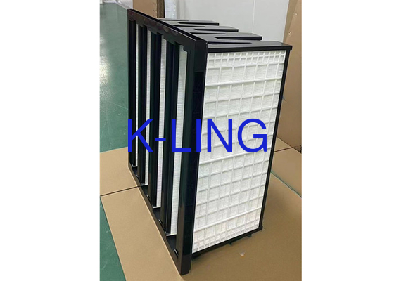 Filtres HEPA de type V-Bank en forme de W Filtre à micro-air industriel en plastique