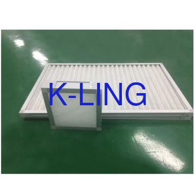 Construction de filtres à panneaux avec mousse de PU Matériau intermédiaire Filtres à air à panneaux plissés G1-G4 Efficacité
