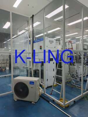 Rassemblement et démontage rapides Salle blanche à paroi douce avec filtration Hepa 99,99%@0,3um et salle blanche modulaire en acier enduit de poudre