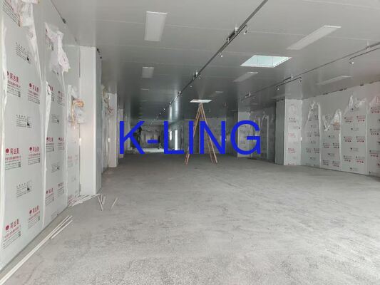 Salle Blanche Modulaire Murale Avec Panneau Sandwich Laine De Verre Magnésium 50mm Sur Mesure Pour Salle Blanche de Semi-conducteurs