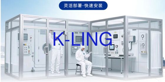 Cabine de nettoyage modulaire utilisant des filtres HEPA pour assurer la filtration de l'air et la conformité des salles blanches dans la fabrication de semi-conducteurs