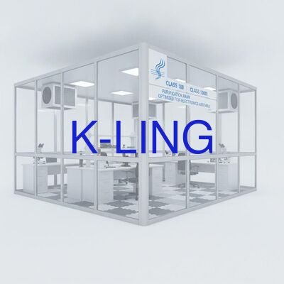 Plus de 350 Lux Salle blanche modulaire incorporant PVC ou alliage d'aluminium Matériau de sol de classe 100 1000 10000 Rang de purification optimisé pour l'assemblage électronique