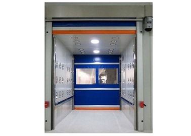 Pièce propre rapide de douche d'air de porte de roulement de PVC avec la couleur bleu blanc/rouge
