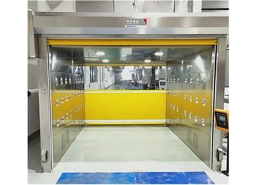 Tunnel de douche d'air de cargaison avec le Cabinet rapide de SUS de la porte 304 de rouleau de volet de PVC
