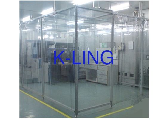 Mur rideau en plastique de Softwall électricité statique modulaire de pièce propre d'anti