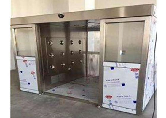 Double contrôle automatique de PLC de tunnel de douche d'air de porte coulissante