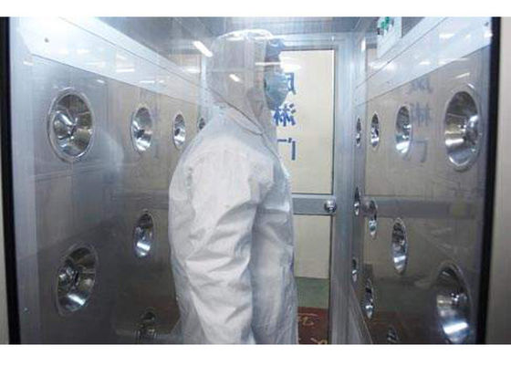 Tunnel de douche d'air de portes à deux battants de couplage électrique pour le Cleanroom