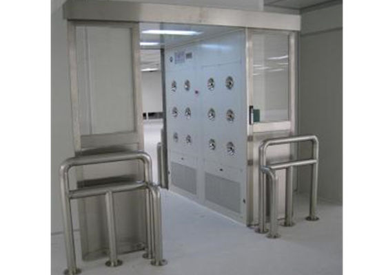 portes coulissantes automatiques infrarouges de tunnel de douche d'air d'acier inoxydable d'épaisseur de 1.2mm