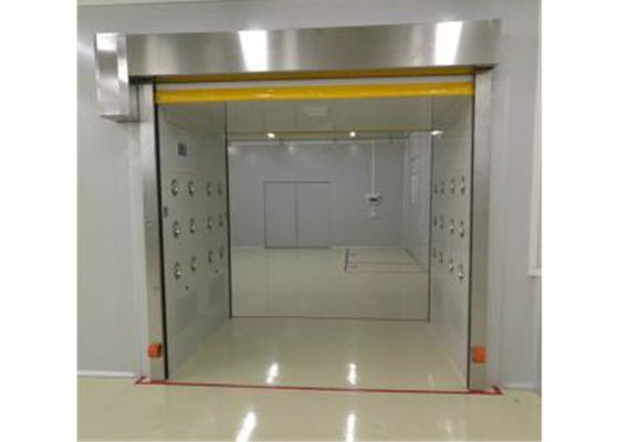 tunnel de douche d'air de l'acier inoxydable SUS304/201 de 1.2mm avec des portes de rouleau de PVC